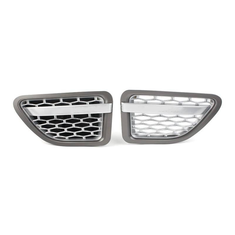 Auto Frontgrill Kühlergitter 2 STÜCKE Vorderseite Kotflügel Air Vent Grille ABS Grill Für Land Für Rover L320 Für Range Für Rover Sport 2005 2006 2007 2008 2009 Auto Styling(Gray Silver Silver) von SPUFKGE