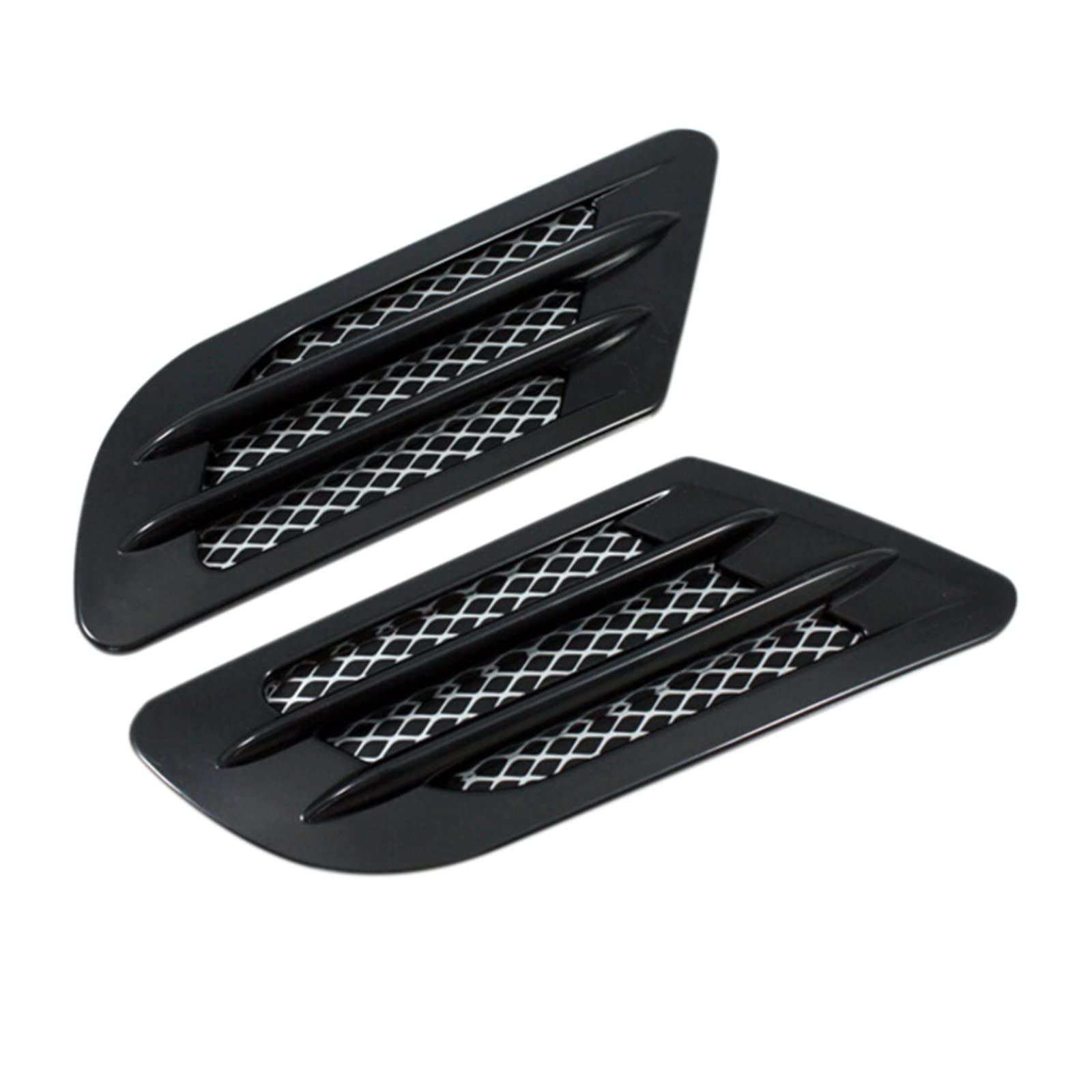 Auto Frontgrill Kühlergitter 2 Teile/Satz Universal Auto Seite Air Flow Vent Für Kotflügel Loch Abdeckung Intake Grille Kanal Dekoration ABS Kunststoff Aufkleber(Matte) von SPUFKGE