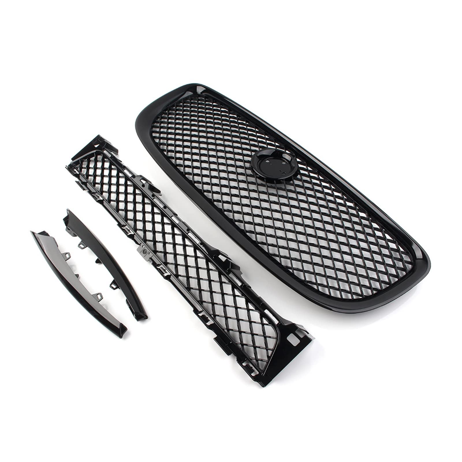 Auto Frontgrill Kühlergitter 4 Stücke Schwarz Glänzend Front Stoßstange Kühlergrill Oberen + Unteren Mesh Grill Für Jaguar XJ 2010 2011 2012 2013 2014 2015 Zubehör Kühlergrill von SPUFKGE