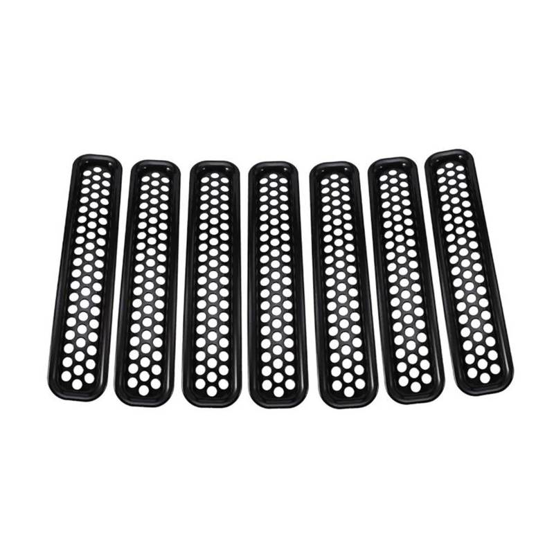 Auto Frontgrill Kühlergitter 7-teiliges Kühlergrill-Set Hohlschutzabdeckungen Für Den Kühlergrill Für Jeep Für Wrangler Für TJ 1997 1998 1999 2000 2001 2002 2003 2004 2005 2006 von SPUFKGE