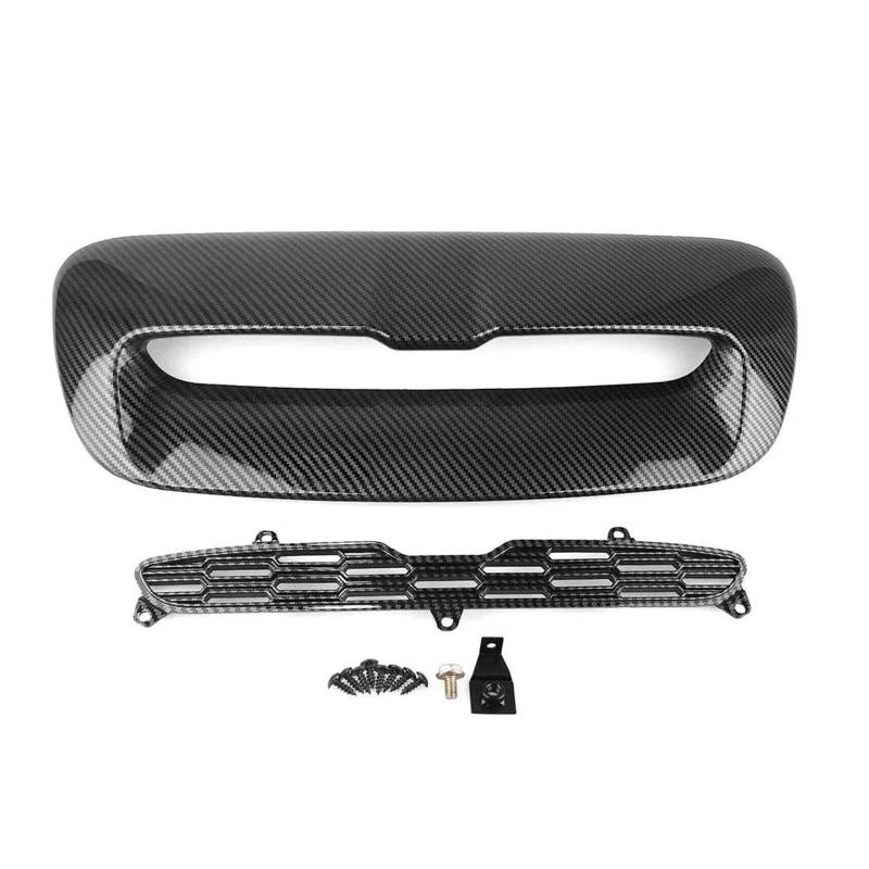 Auto Frontgrill Kühlergitter ABS Front Motorhauben Vent Scoop Air Outlet Abdeckung Trim Für Mini Für Cooper S R55 R56 R57 R58 07-2013 Glanz Schwarz/Carbon Faser(Kohlefaser-Optik) von SPUFKGE