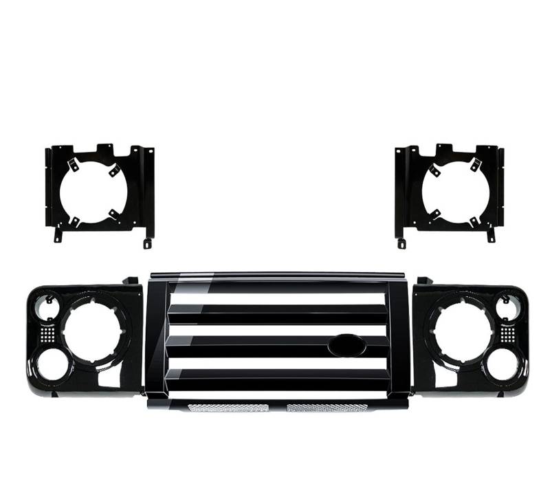 Auto Frontgrill Kühlergitter Auto Styling Vorne Mitte ABS Für Adventure Edition Stil Kühlergrill Für Land Für Rover Für Defender Für SVX Fahrzeug(Glossy Black) von SPUFKGE