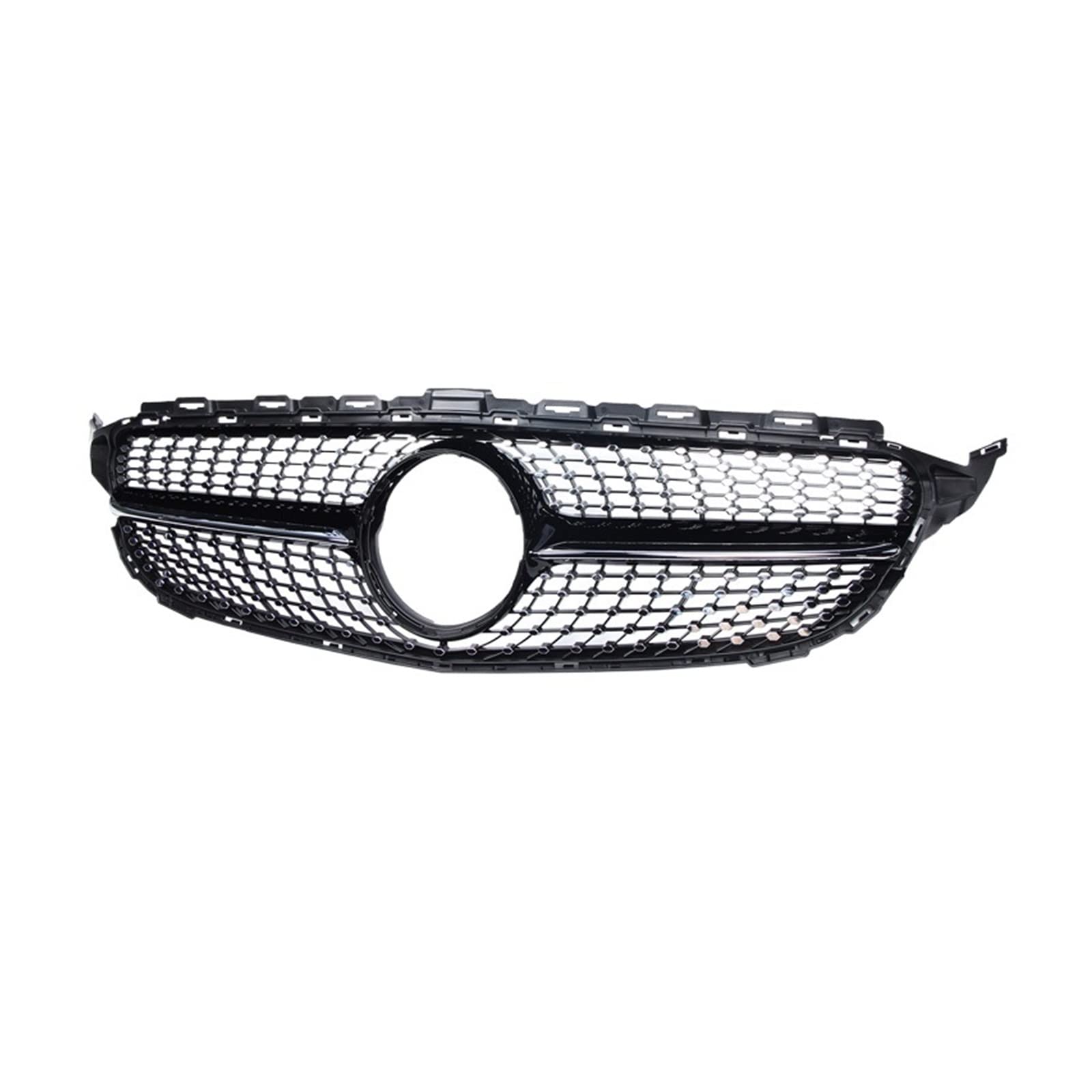 Auto Frontgrill Kühlergitter C-Klasse W205 Diamantgrill GT Kühlergrill Für C200 C300 C450 C250 C180 C220 2015 2016 2017 2018 2019 2020 2021 C63 Kühlergrill(Silver no c15-18) von SPUFKGE