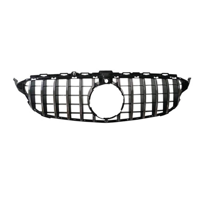 Auto Frontgrill Kühlergitter C-Klasse W205 Diamantgrill GT Kühlergrill Für C200 C300 C450 C250 C180 C220 2015 2016 2017 2018 2019 2020 2021 C63 Kühlergrill(Silver with c15-18) von SPUFKGE