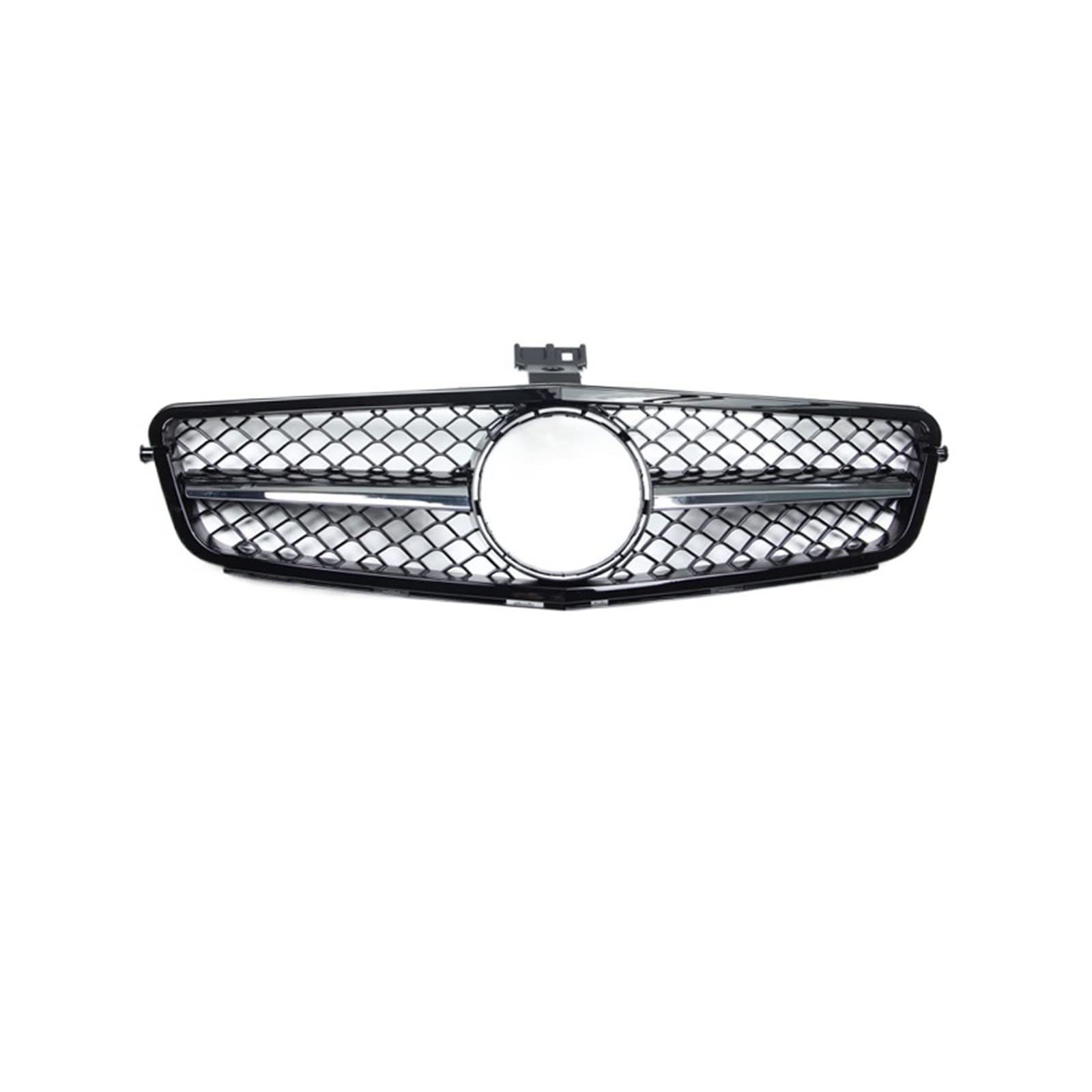 Auto Frontgrill Kühlergitter C63 Style Car Racing Front Upper Grille Für C-Klasse W204 Grille C180 C200 C300 C350 200 Frontgrill(One Chrome) von SPUFKGE