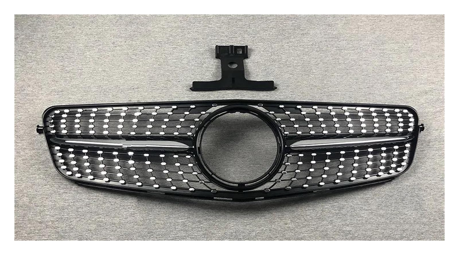 Auto Frontgrill Kühlergitter Diamant Stil Gitter Front Grill Für Benz C Klasse W204 07 2008 2009 2010 2011 2012 2013 2014 C350 C180 C200 C250 C300(Glossy Black) von SPUFKGE