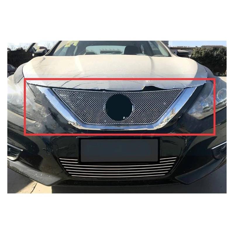 Auto Frontgrill Kühlergitter Front Lower Grill Grille Abdeckung Borte Metall Refit Racing Grill Waben Mesh Für Nissan Für Altima Für Teana 2016 2017 2018 Edelstahl(B) von SPUFKGE