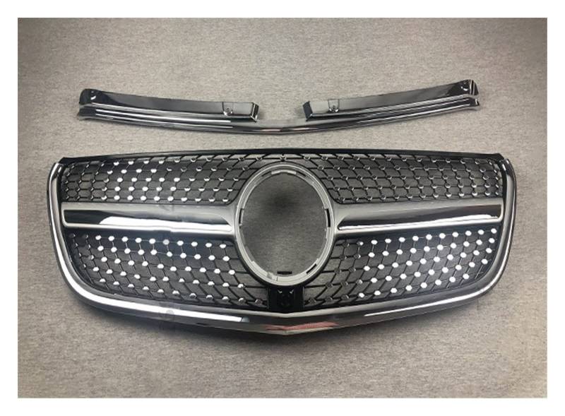 Auto Frontgrill Kühlergitter Fronteinlass Stoßstangengrill Racing Grill GT Diamond Facelift Für W447 Für Benz Für Vito 2015 2016 2017 2018 2019 Frontgrill(Diamond Silvery) von SPUFKGE