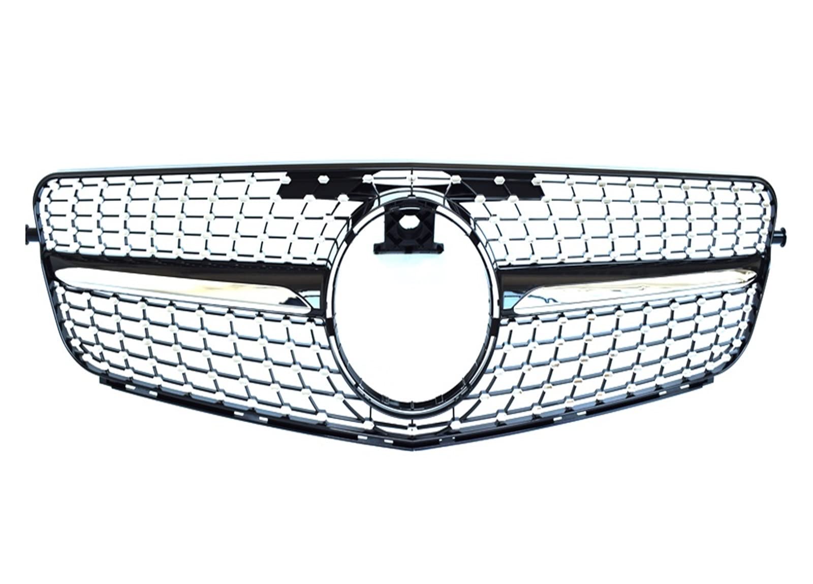 Auto Frontgrill Kühlergitter Frontstoßstange Diamonds Grill Für Benz C-Klasse W204 2007 2008 2009 2010 2011 2012 2013 2014 C180 C200 C220 C300 C350 Autorennen Grill(Schwarz) von SPUFKGE