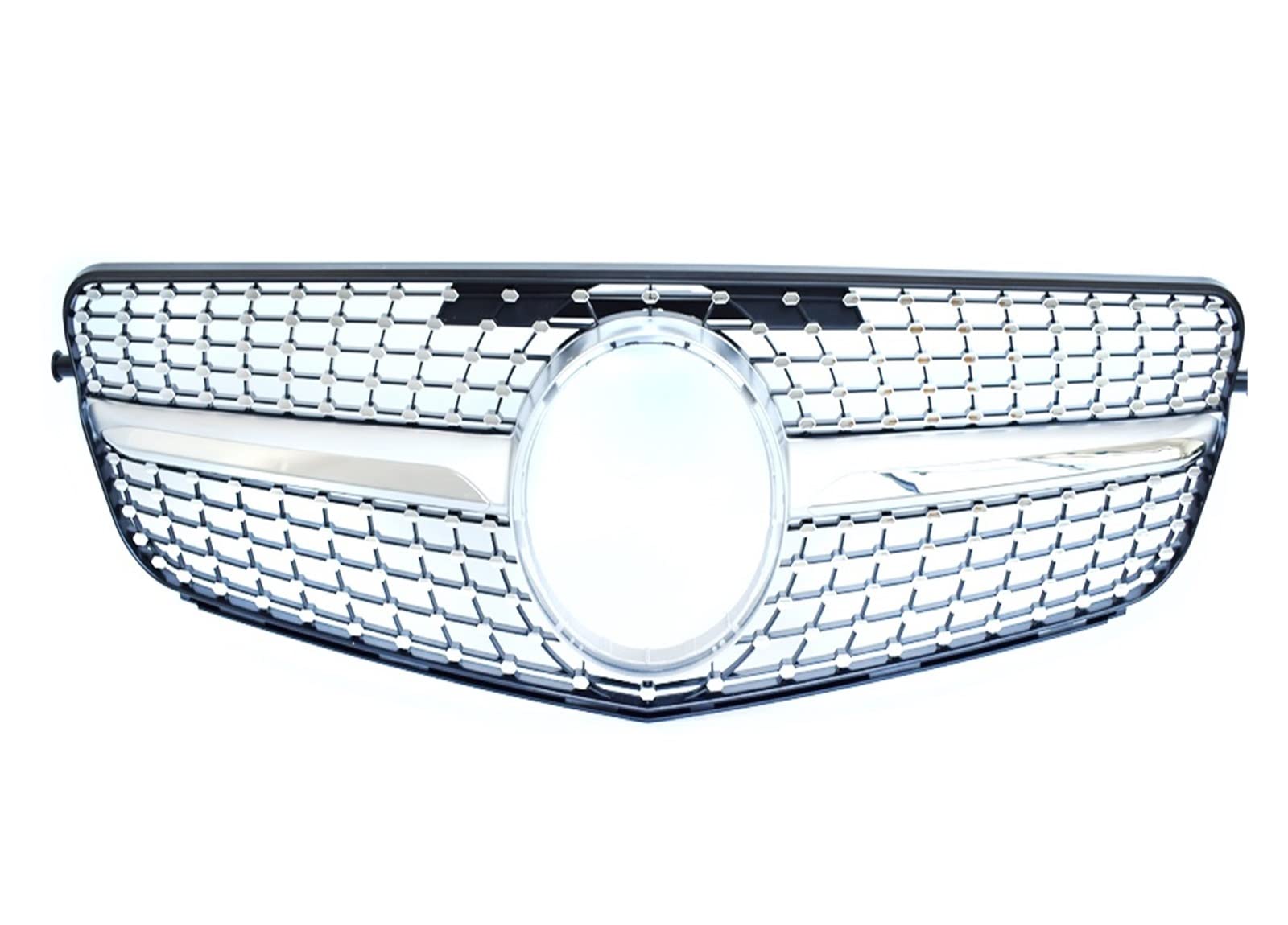 Auto Frontgrill Kühlergitter Frontstoßstange Diamonds Grill Für Benz C-Klasse W204 2007 2008 2009 2010 2011 2012 2013 2014 C180 C200 C220 C300 C350 Autorennen Grill(Silber) von SPUFKGE