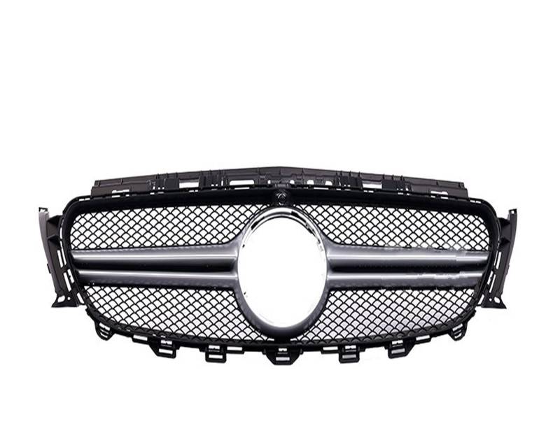 Auto Frontgrill Kühlergitter Frontstoßstangengrill Im Grillstil Für Benz E53 Für AMG Line E-Klasse W213 C238 180 260 300 320 350 Kühlergrill 2016 2017 2018+ Frontgrill(Silber) von SPUFKGE