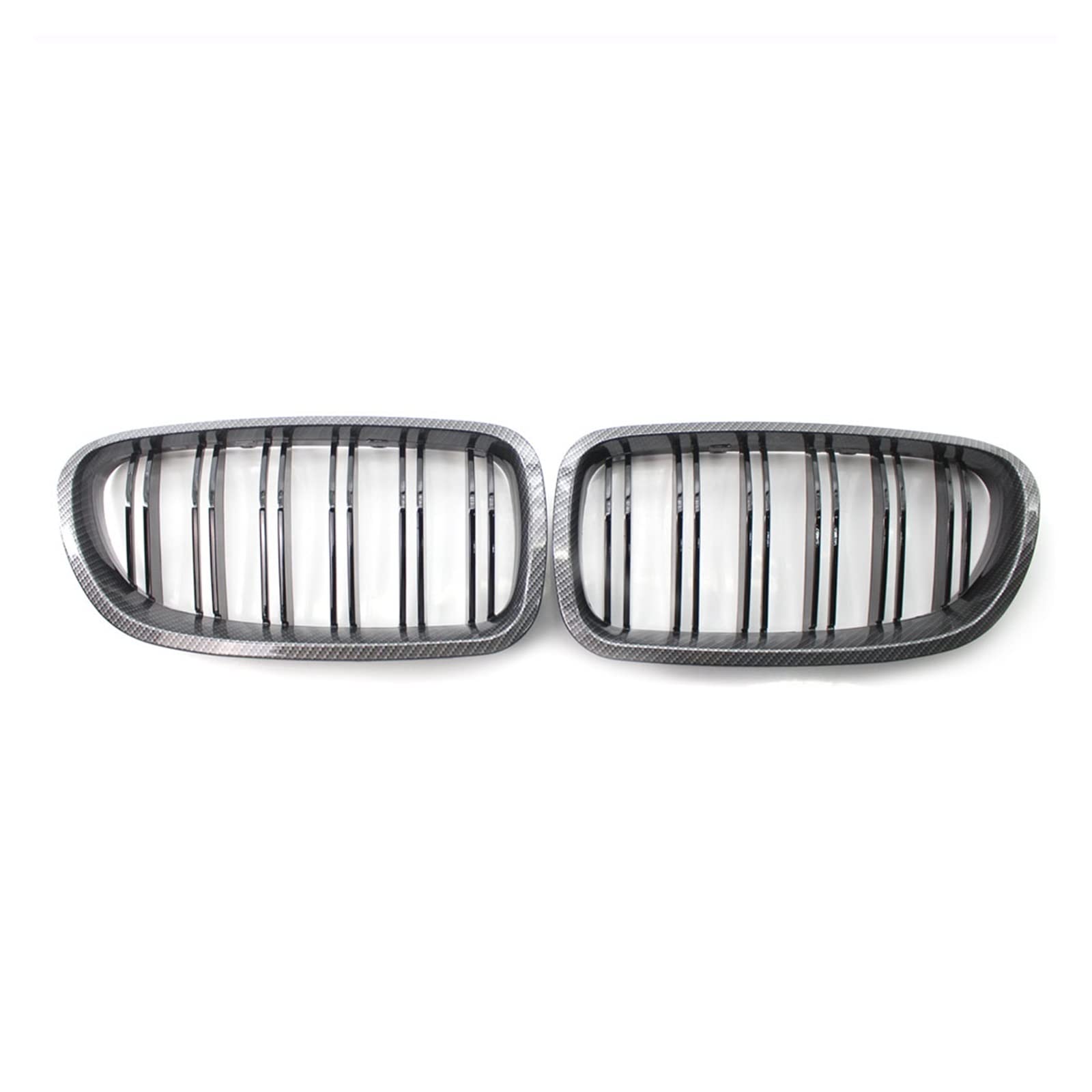 Auto Frontgrill Kühlergitter Für 5 Series F10 F11 520d 530d 540i 528i 535i M5 2010 2011 2012 2013 2014 2015 2016 2017 Frontstoßstangengrill Kühlergrill Breiter Nierengrill(Kohlefaser-Optik) von SPUFKGE