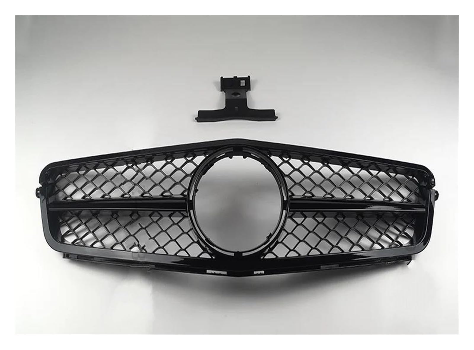 Auto Frontgrill Kühlergitter Für AM-Stil Für Benz W204 C204 S204 C43 C 2007 2008 2009 2010 2011 2012 2013 2014 Für AMG Fronteinlassgrill Stoßstangengrill Zubehör(Schwarz) von SPUFKGE