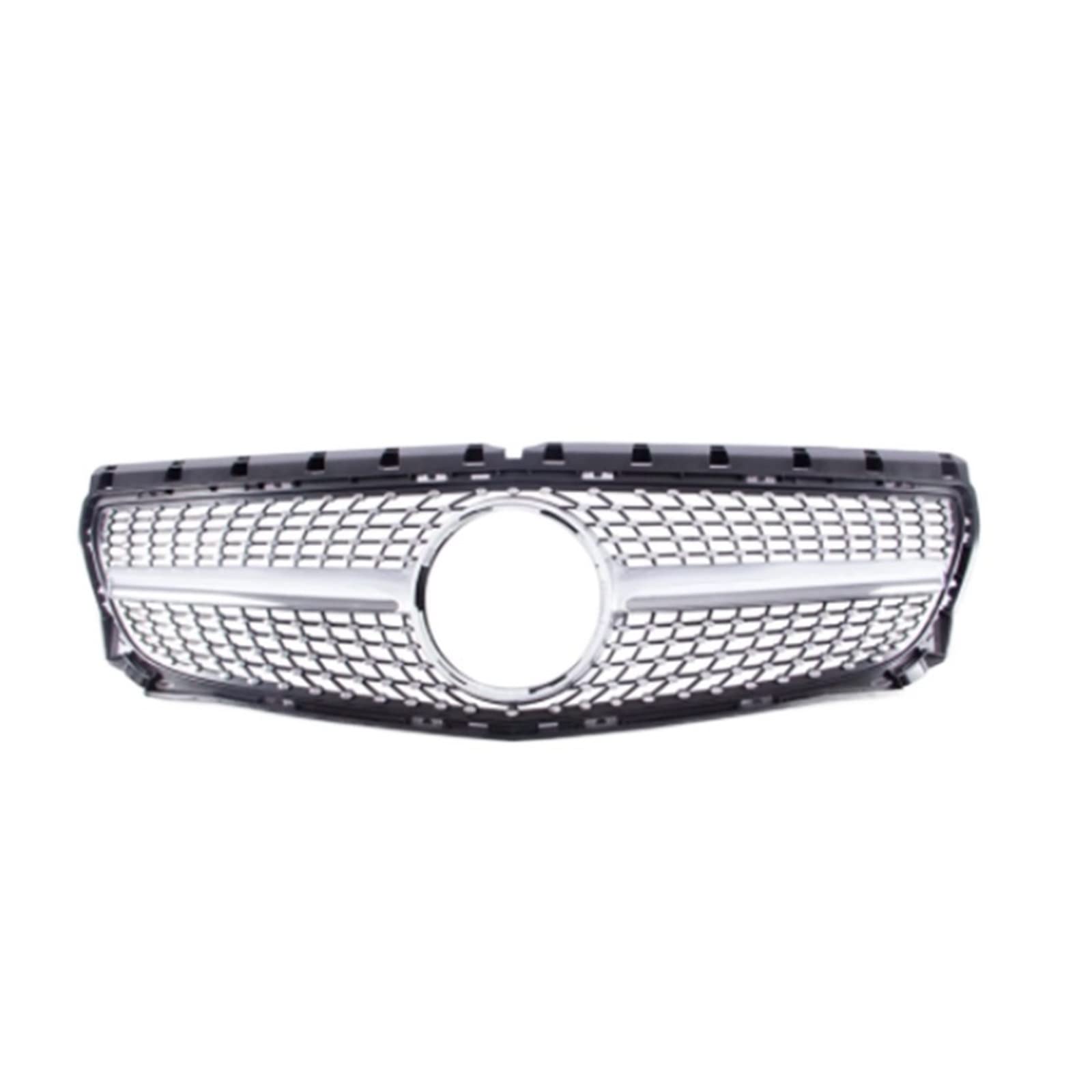 Auto Frontgrill Kühlergitter Für B-Klasse W246 2012 2013 2014 2015 2016 2017 2018 2019 B180 B200 B250 B220 Diamond GT Grille Schwarz Silber Frontstoßstangengrill(DAMIONF Silver 12-14) von SPUFKGE