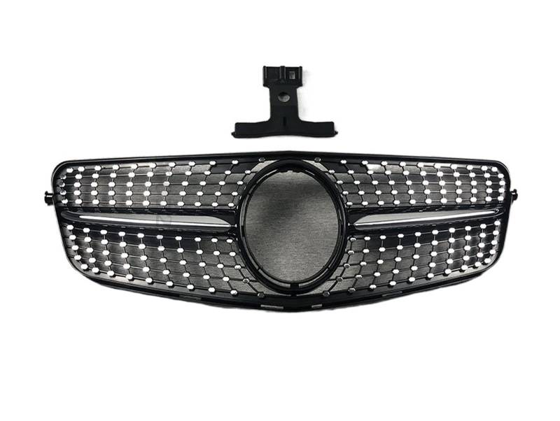 Auto Frontgrill Kühlergitter Für Benz C Klasse W204 07 2008 2009 2010 2011 2012 2013 2014 C180 C200 C250 C300 C350 Diamant Stil Gitter Vorne Grill(Glossy Black) von SPUFKGE