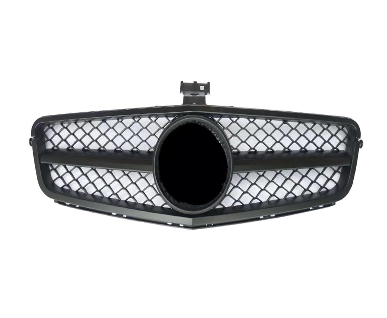 Auto Frontgrill Kühlergitter Für Benz C-Klasse W204 C180 C200 C300 C350 2008 2009 2010 2011 2012 2013 2014 Für AMG C63 Style Racing Car Front Upper Grille Grill(Matt-schwarz) von SPUFKGE