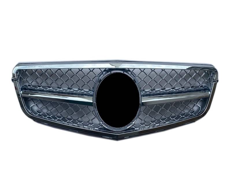 Auto Frontgrill Kühlergitter Für Benz C-Klasse W204 C180 C200 C300 C350 2008 2009 2010 2011 2012 2013 2014 Racing Stoßstangengrill GT Diamant Für AMG C63 Stil Auto Kühlergrill(Silber) von SPUFKGE