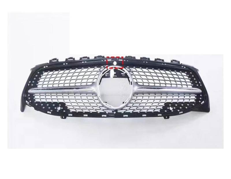 Auto Frontgrill Kühlergitter Für Benz Für CLA C118 W118 2013-2016 2017 2018 2019 2020 2021 2022 180 200 220 CLA260 Facelift Frontgrill Stoßstange Grill GT Diamond Mesh(Dia Silver-Hole) von SPUFKGE