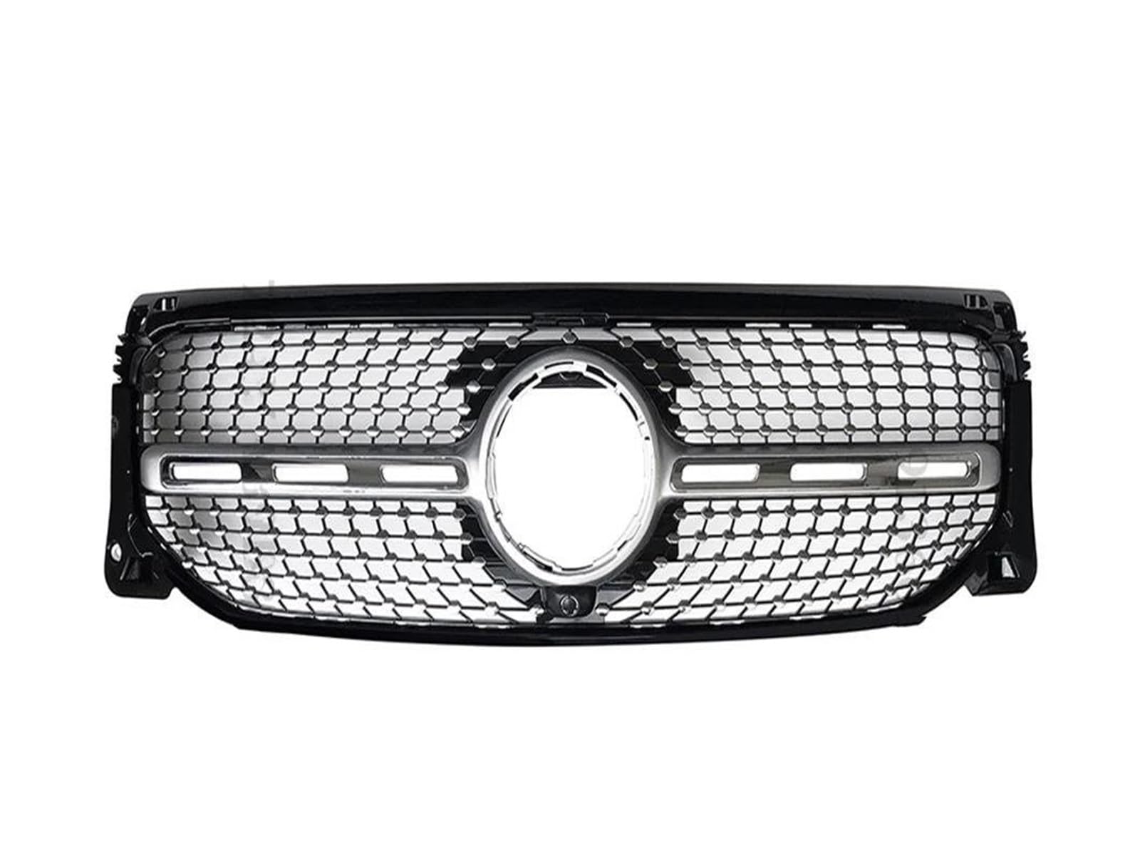 Auto Frontgrill Kühlergitter Für Benz Für GLB X247 W247 2019 2020 2021 2022 Für AMG Line GT Diamant-Einlassgitter Mesh-Trimm Sport Frontstoßstangengrill(Diamond Silvery) von SPUFKGE