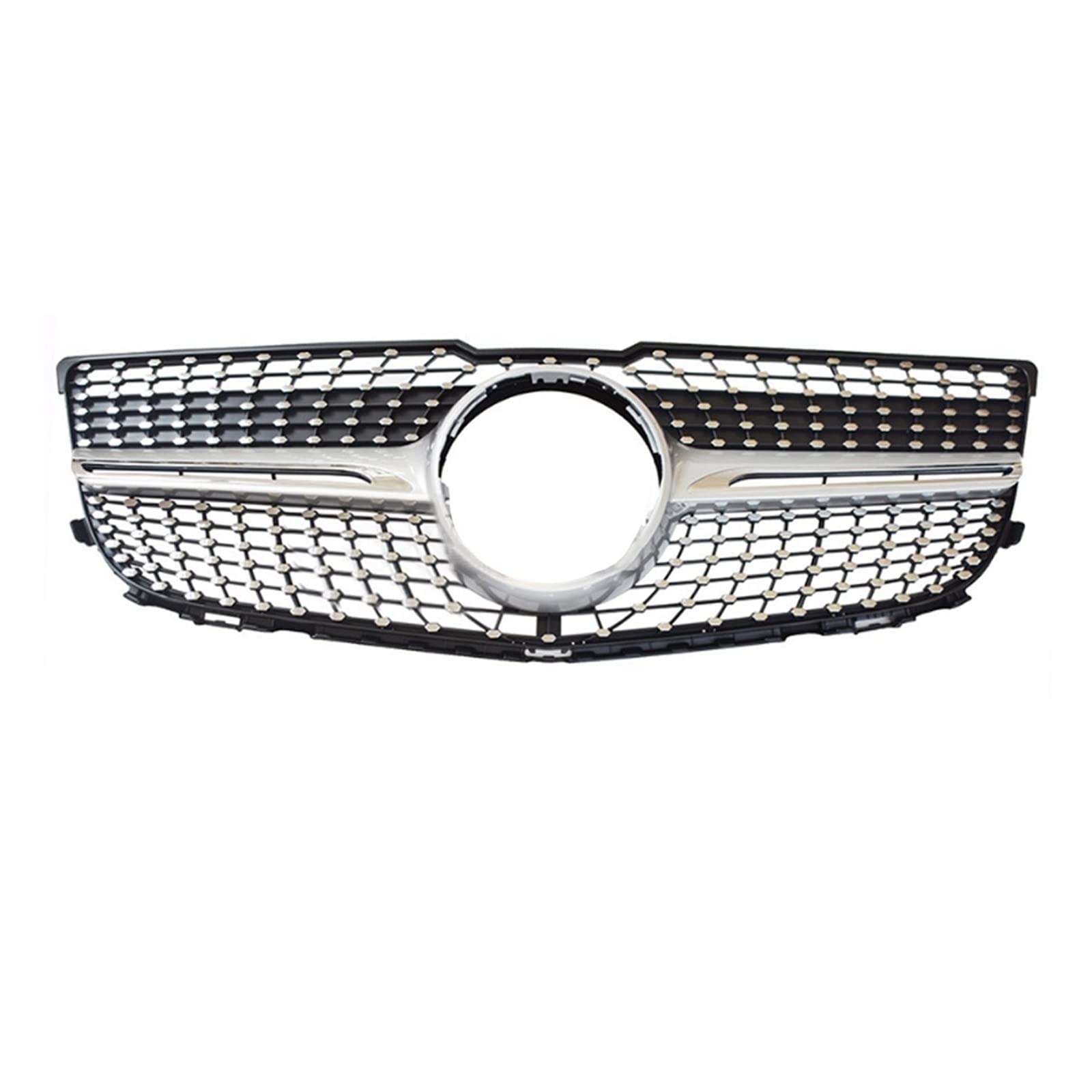 Auto Frontgrill Kühlergitter Für Benz Für GLK-Klasse X204 2008 2009 2010 2011 2012 2013 2014 2015 Kühlergrill Mittelnetz Grills Montagerahmen Abdeckung Außenteile(2012-2015 Silver) von SPUFKGE