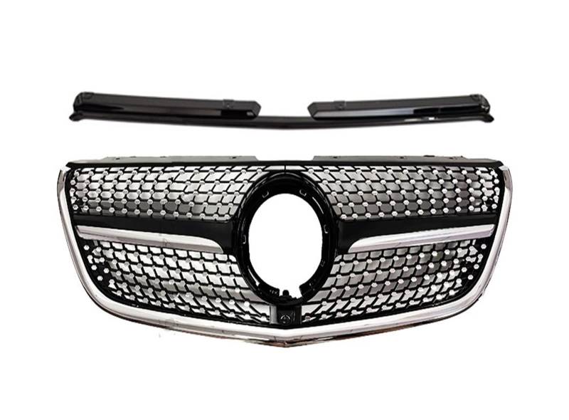 Auto Frontgrill Kühlergitter Für Benz Für Vito V W447 V250 V300 V260 2015 2016 2017 2018 2019 2020 2021 2022 Diamant Stil Kühlergrill Racing Stoßstange Grill(Type 7) von SPUFKGE