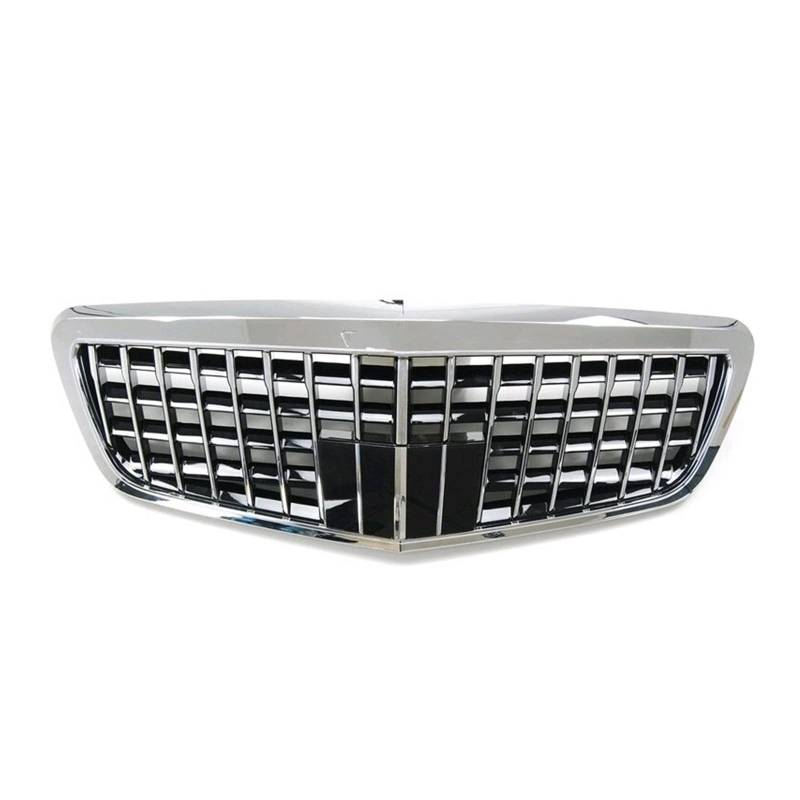 Auto Frontgrill Kühlergitter Für Benz S-Klasse W221 S350 S400L S500L S600L 2009 2010 2011 2012 2013 Front-Kühlergrill Silber Ersetzen Für Maybach Look Grill Außenteil(Silber) von SPUFKGE