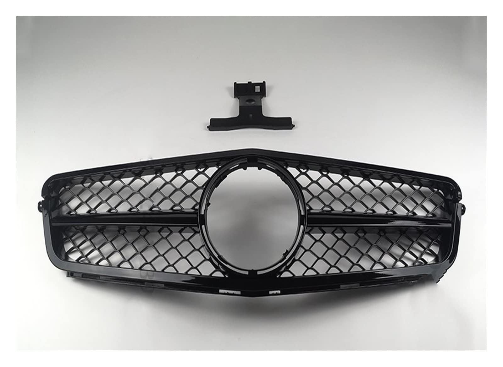 Auto Frontgrill Kühlergitter Für Benz W204 C204 S204 C43 C 2007-2014 Für AMG Für GT R Diamond Style Grid Tuning Zubehör Fronteinlassgitter Stoßstangengrill(Schwarz) von SPUFKGE