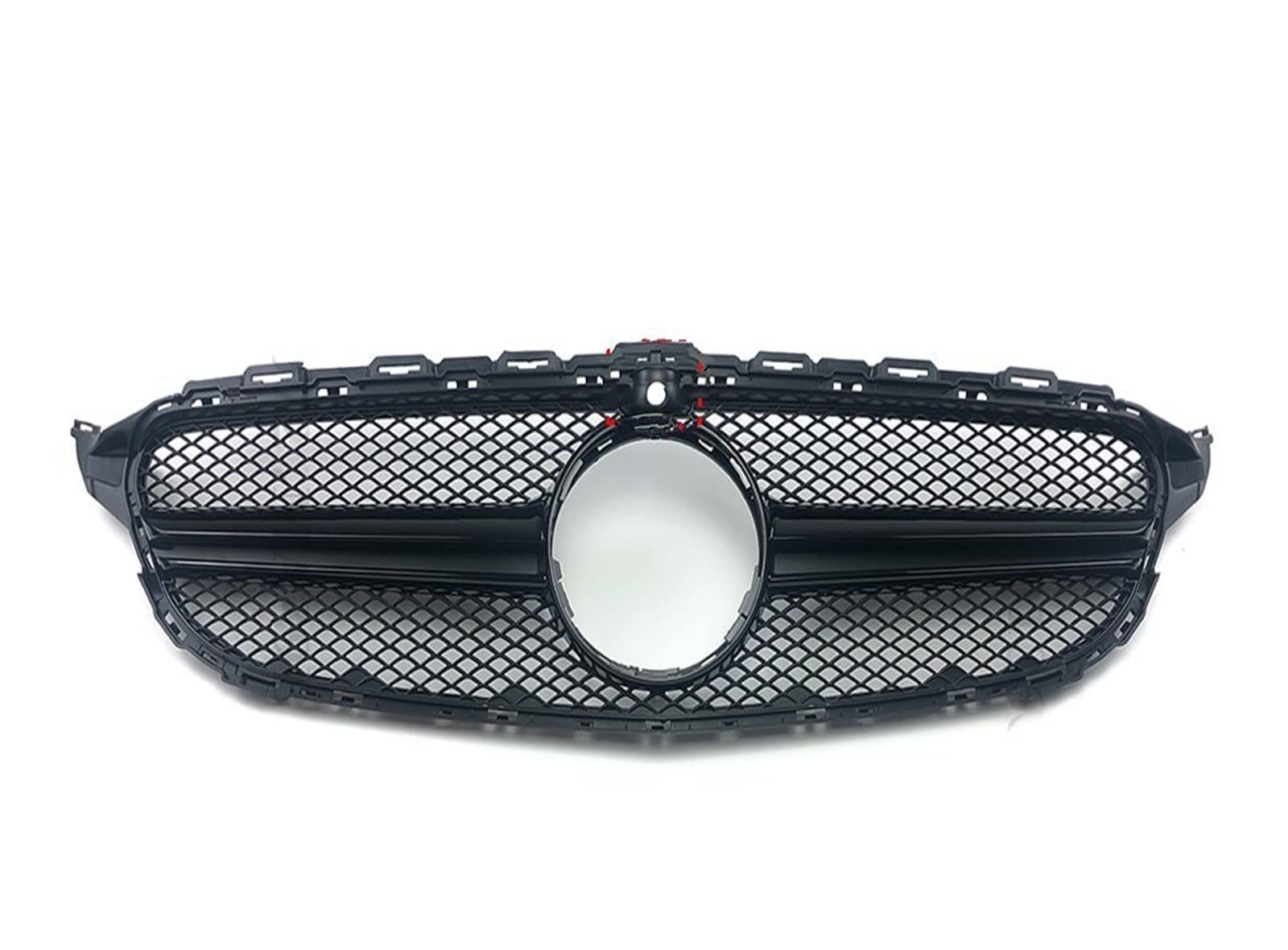 Auto Frontgrill Kühlergitter Für Benz W205 C205 S205 C43 C 2014-2021 C200 C260 C180 C250 C300 Für Coupe Für AMG Tuning GT Diamant Front Stoßstangengrill Frontgrill(14-18 Black with Cam) von SPUFKGE