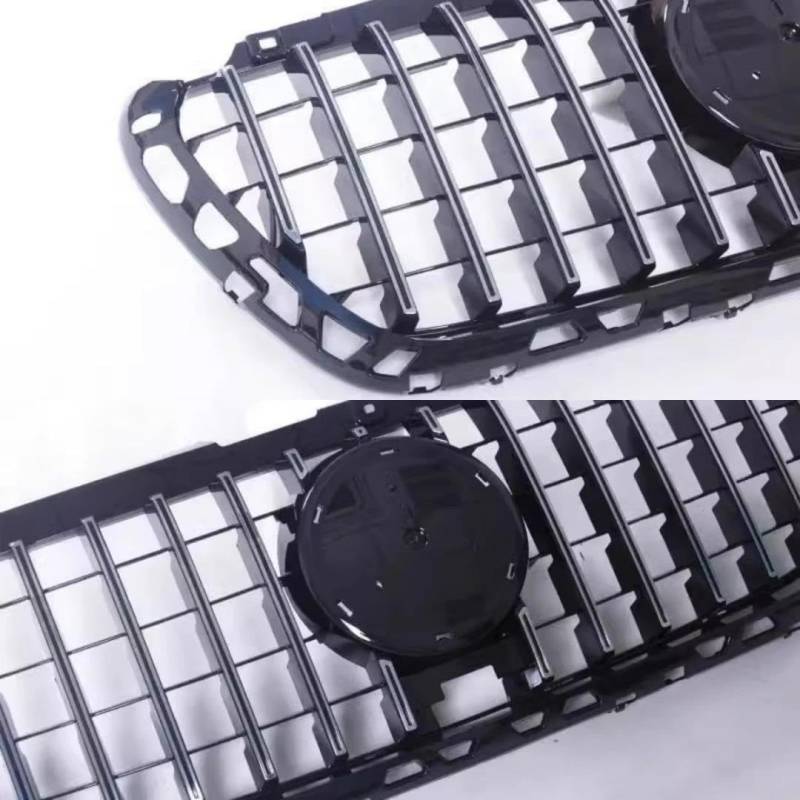 Auto Frontgrill Kühlergitter Für Benz W907 2018 2019 2020 2021 2022 Grill Maske Grid Kühlergrill Front Stoßstange Net Montage(Silber) von SPUFKGE