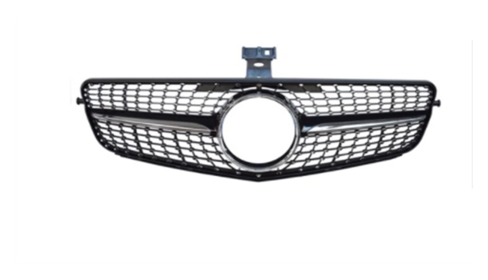 Auto Frontgrill Kühlergitter Für C-Klasse W204 C63 1-Fin Frontgrill Racing Grills 2008-2014 2009 2010 2011 2012 2013 C300 C350 C180 C200(Diamond Black) von SPUFKGE