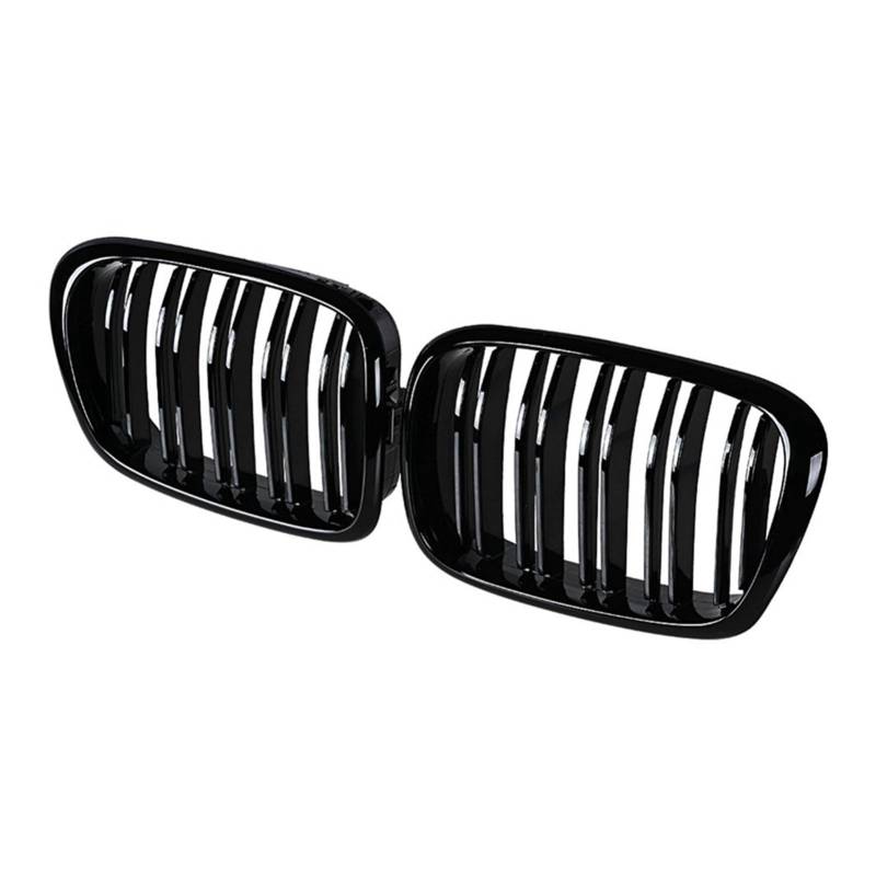 Auto Frontgrill Kühlergitter Für E81 E87 120d 120i 130i 2004 2005 2006 Autogrill Niere Kühlergrill Renngrill Schwarz Glänzend Autogrill Frontgrill(M Color) von SPUFKGE