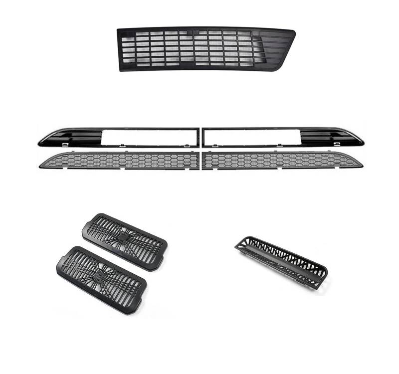 Auto Frontgrill Kühlergitter Für Tesla Für Modell 3 Für Highland 2024 Frontstoßstangengrill Mesh Lufteinlass Vent Abdeckung Grille Guards Protector Net Zubehör(8PCS Set) von SPUFKGE