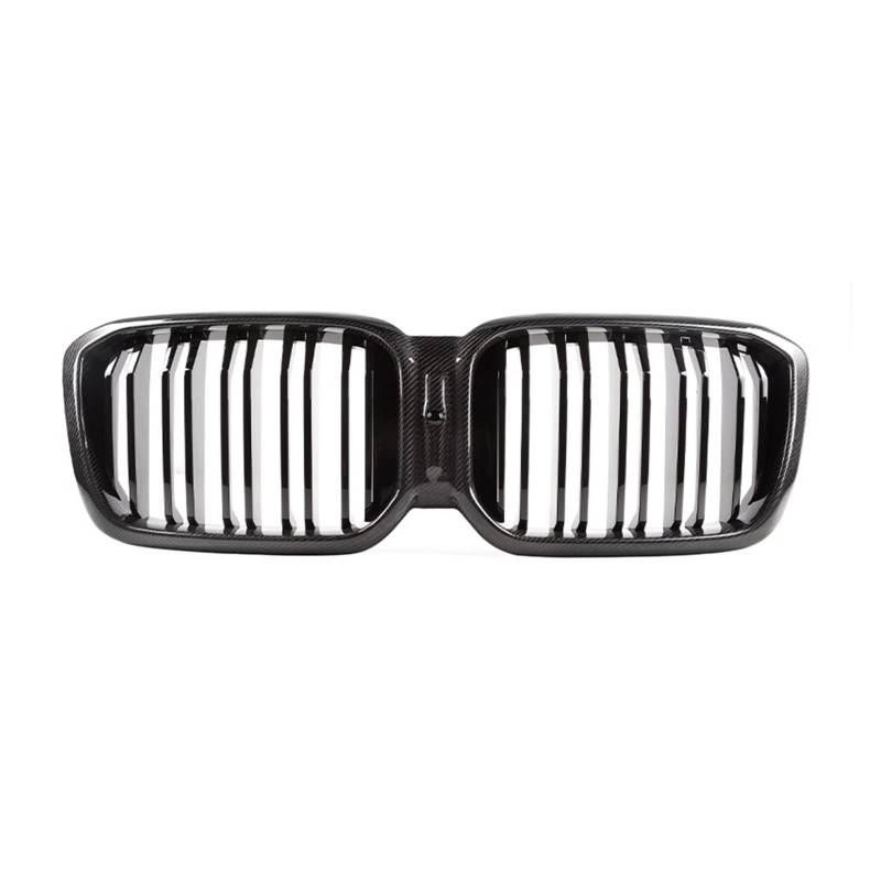 Auto Frontgrill Kühlergitter Kühlergrill Carbon Fiber ABS Verbunden Vorne Doppel Lamellen Sport Niere Kühlergrill Racing Grill Für X3 X4 Für LCI G01 G08 G02 2022-IN(Kohlefaser) von SPUFKGE