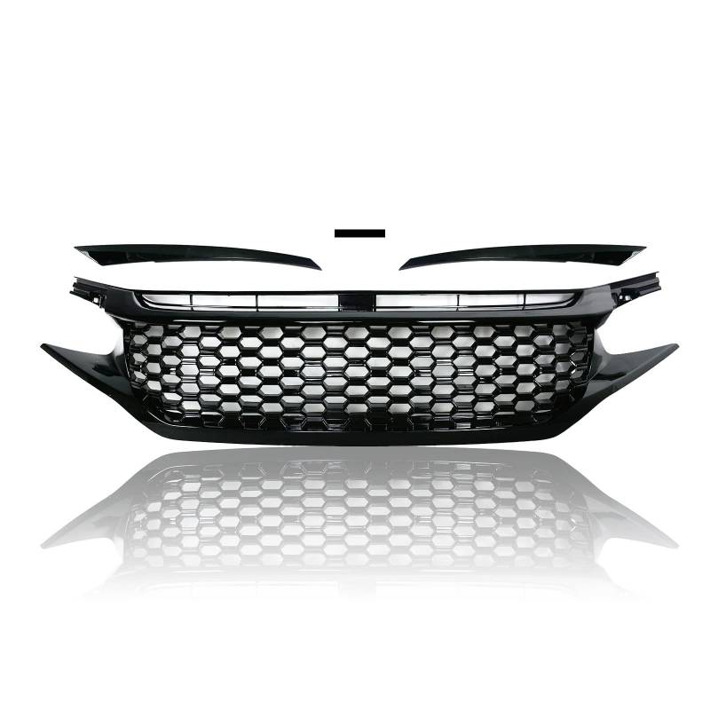 Auto Frontgrill Kühlergitter Kühlergrill Für Civic 10. Generation 2016 2017 2018 2019 Frontstoßstange Mesh Racing Grill Grills Grille Für Zierleisten Modifiziert von SPUFKGE