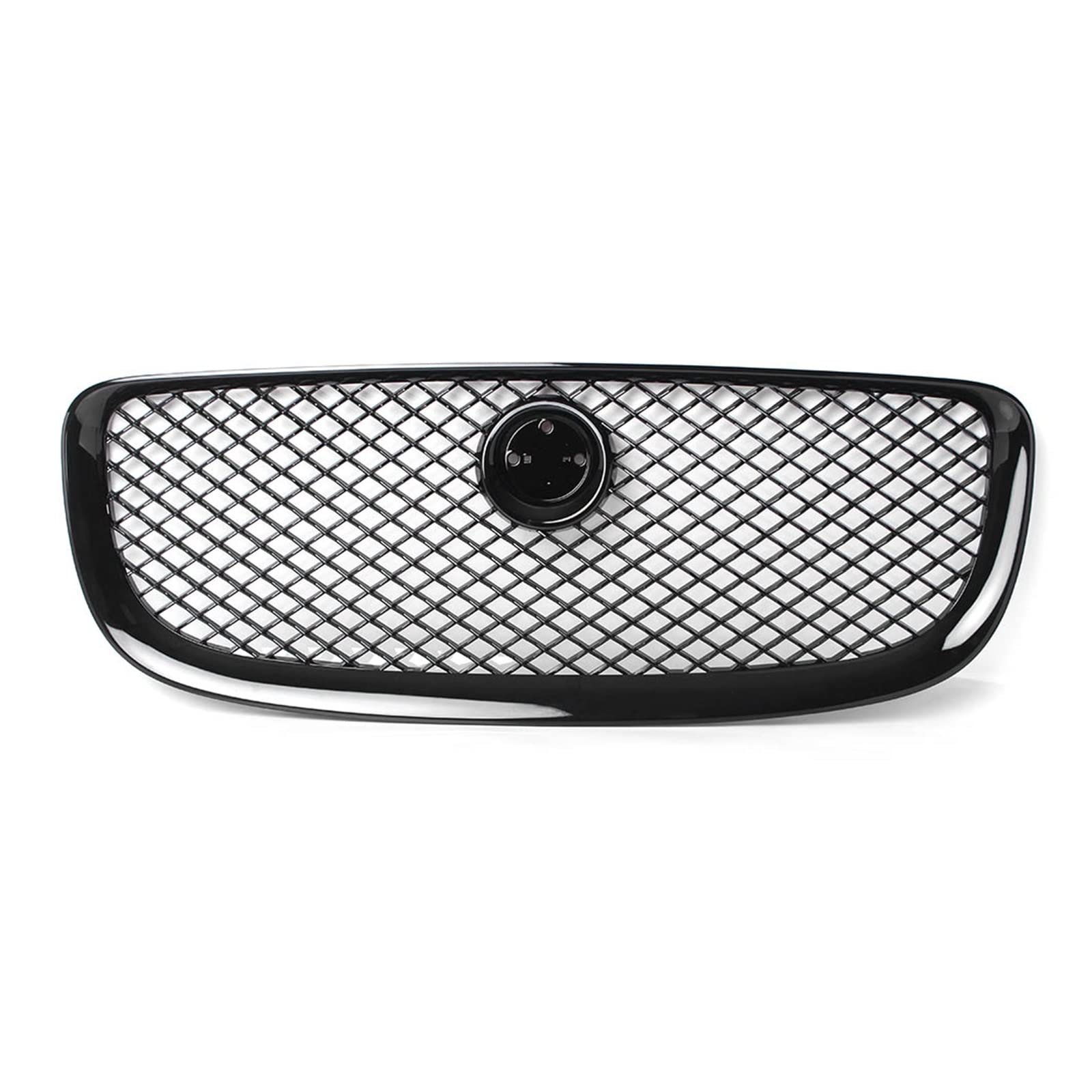 Auto Frontgrill Kühlergitter Kühlergrill Oberer Mesh-Grill Für Jaguar Für XJ 2010 2011 2012 2013 2014 2015 Auto Kühlergrill Chrom/Schwarz(Gloss Black) von SPUFKGE