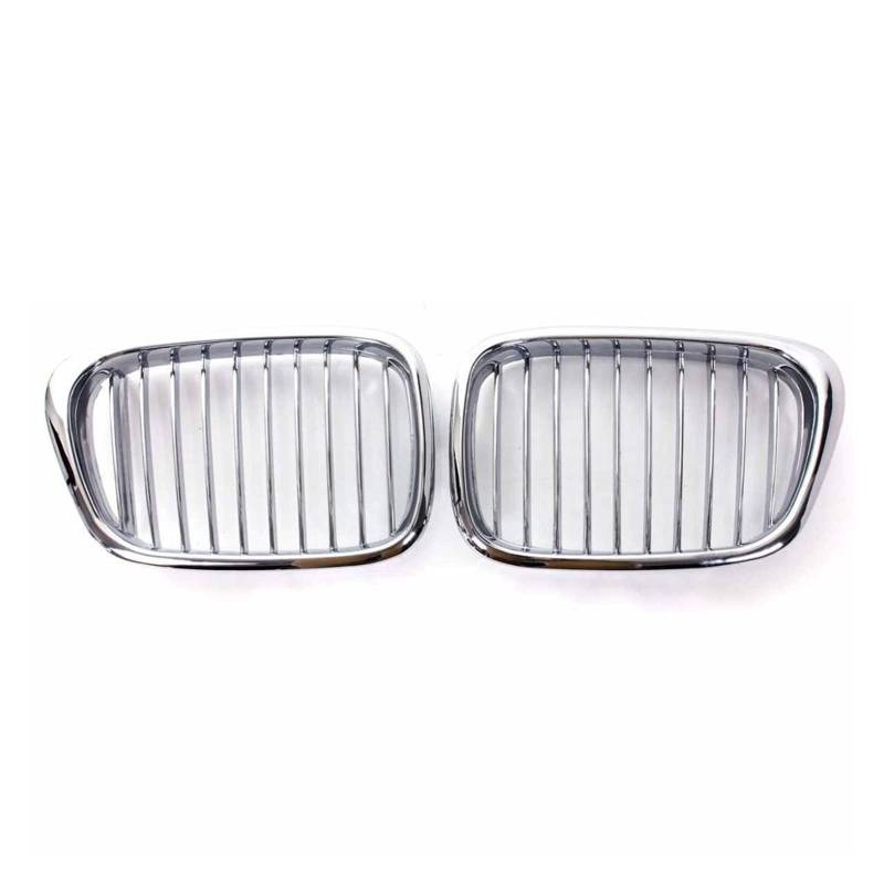 Auto Frontgrill Kühlergitter Niere Kühlergrill Für E39 M5 5-Serie 525i 528i 530i 1997 1998 1999 2000 2001 2002 2003 Paar Chrom Schwarz/Glanz Schwarz(C) von SPUFKGE