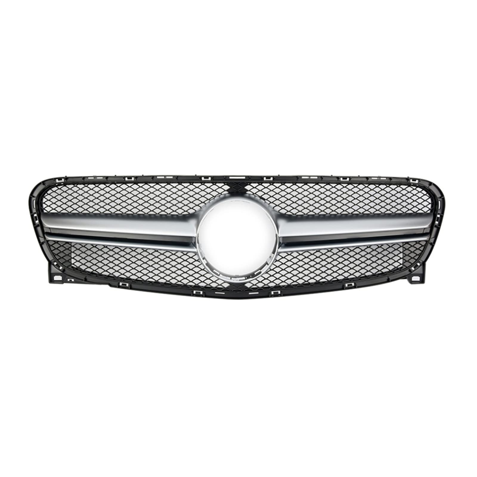 Auto Frontgrill Kühlergitter Obere Stoßstange Haube Mesh Auto Körper Für Benz Für GLA X156 GLA45 GLA250 GLA200 2014 2015 2016 Auto Kühlergrill Grill(Silber) von SPUFKGE