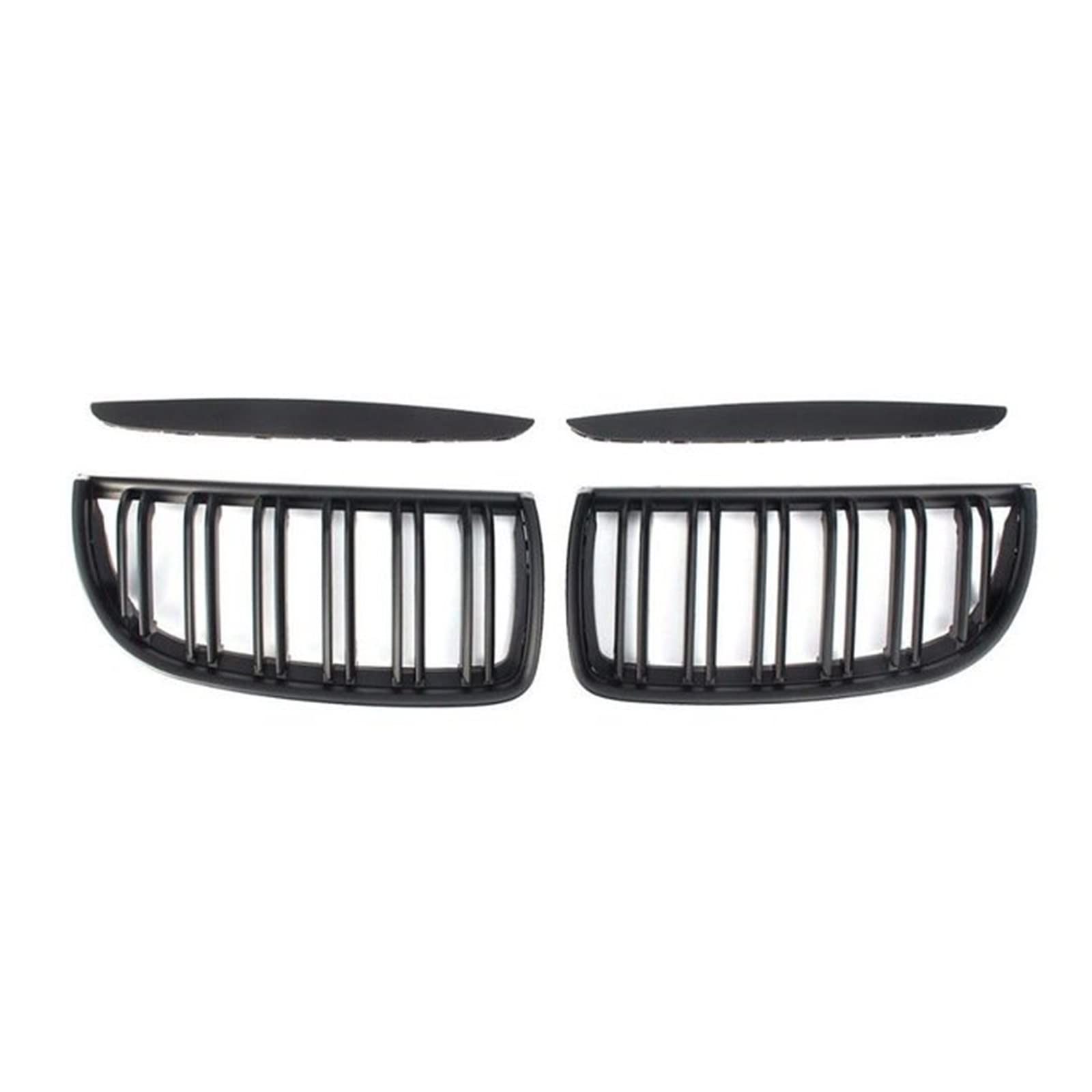 Auto Frontgrill Kühlergitter Paar Front Doppel Lamellen Sport Nieren Grill Für E90 E91 4 Tür 2005 2006 2007 2008 Racing Grills(Matt-schwarz) von SPUFKGE