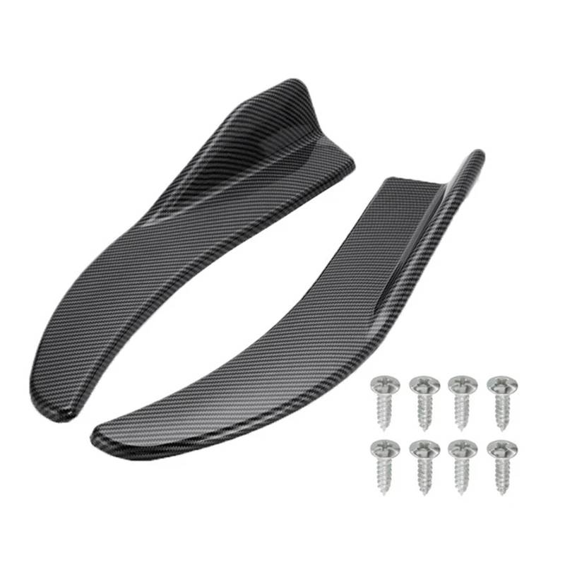 Auto-Frontspoiler Front Spoiler Lippe 1 Paar Universal-Auto-Stoßstangenspoiler Vorne Und Hinten Antikollisions-Auto-Seitenschweller(Kohlefaser) von SPUFKGE