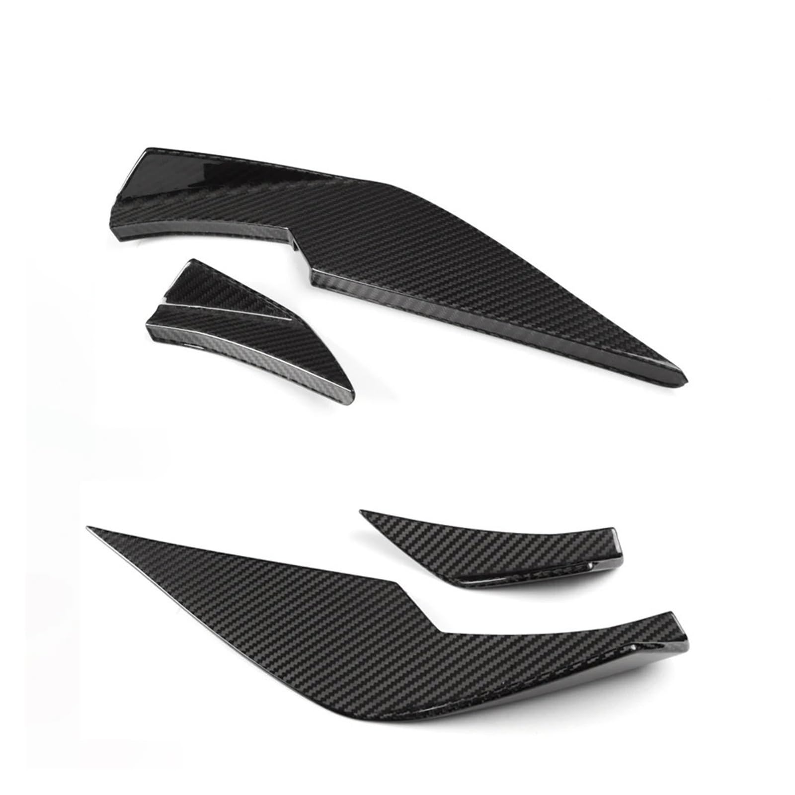 Auto-Frontspoiler Front Spoiler Lippe 4PCS Für G80 Für M3 Für M4 G82 G83 2021- Dry Carbon Front Stoßstange Splitter Canard Canards Diffusor Spoiler Körper Kit Seite Fin Klappen von SPUFKGE