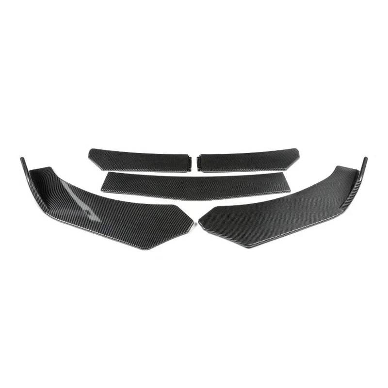 Auto-Frontspoiler Front Spoiler Lippe 5-teiliges Universal-Auto-Frontspoiler-Auto-Frontstoßstangen-Separator-Stoßstangen-Lippenkörper-Kit Entenlippen-Separator(5Pcs Carbon Fiber) von SPUFKGE