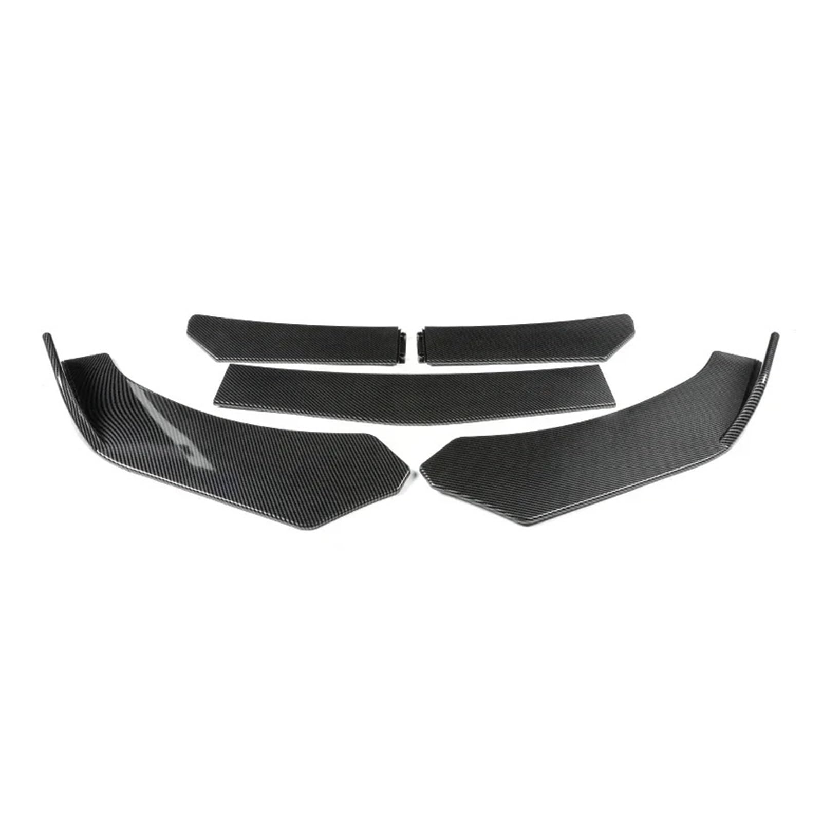 Auto-Frontspoiler Front Spoiler Lippe 5-teiliges Universal-Auto-Frontstoßstangen-Trennelement, Stoßstangen-Lippenkörper-Set, Enten-Lippentrenner(5Pcs Carbon Fiber) von SPUFKGE