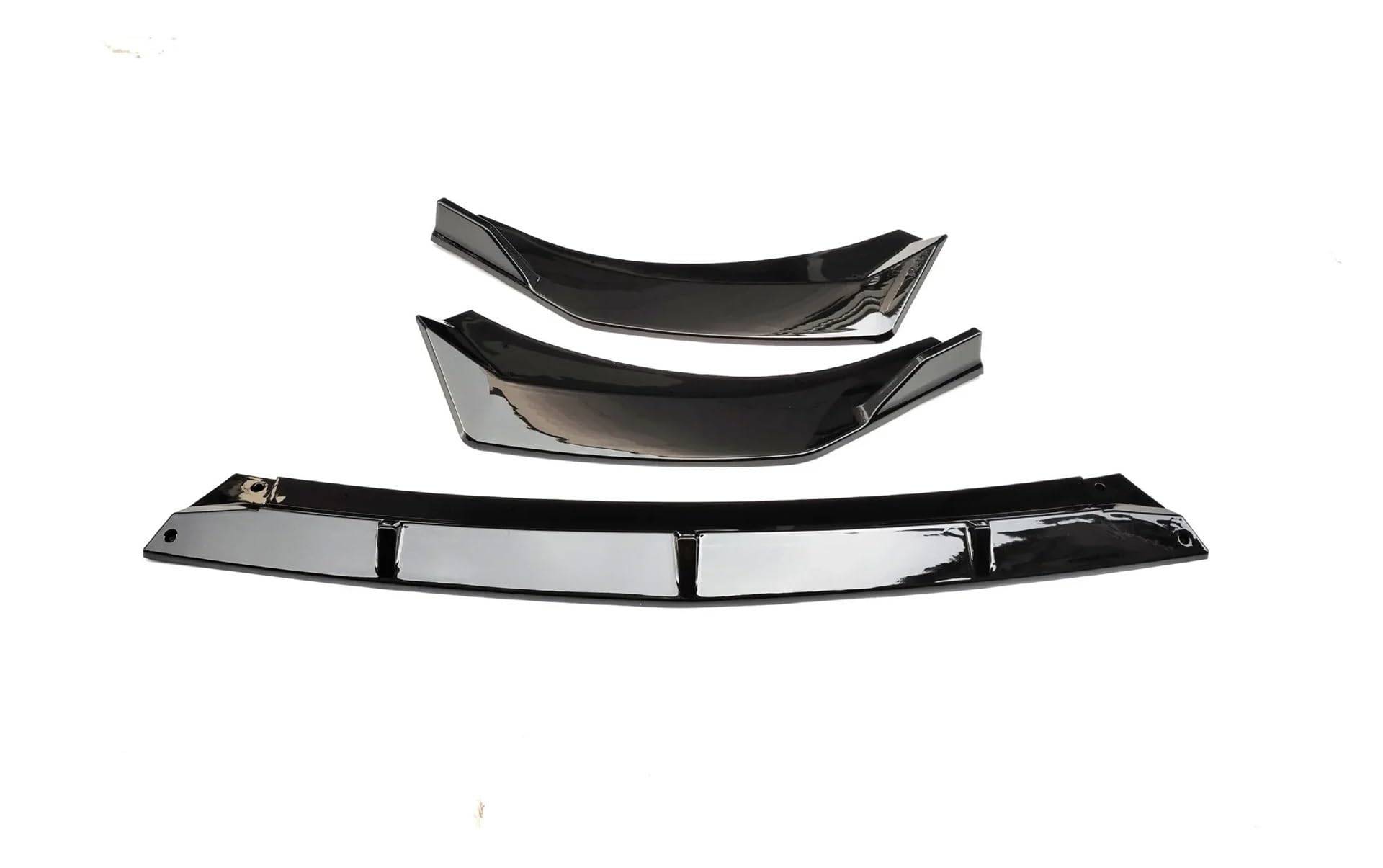 Auto-Frontspoiler Front Spoiler Lippe Front Stoßstange Splitter Lip Diffusor Spoiler Rock Körper Kit Dekorative Streifen Schaufel Für Hyundai Für Elantra CN7 2020 2021(Gloss Black) von SPUFKGE