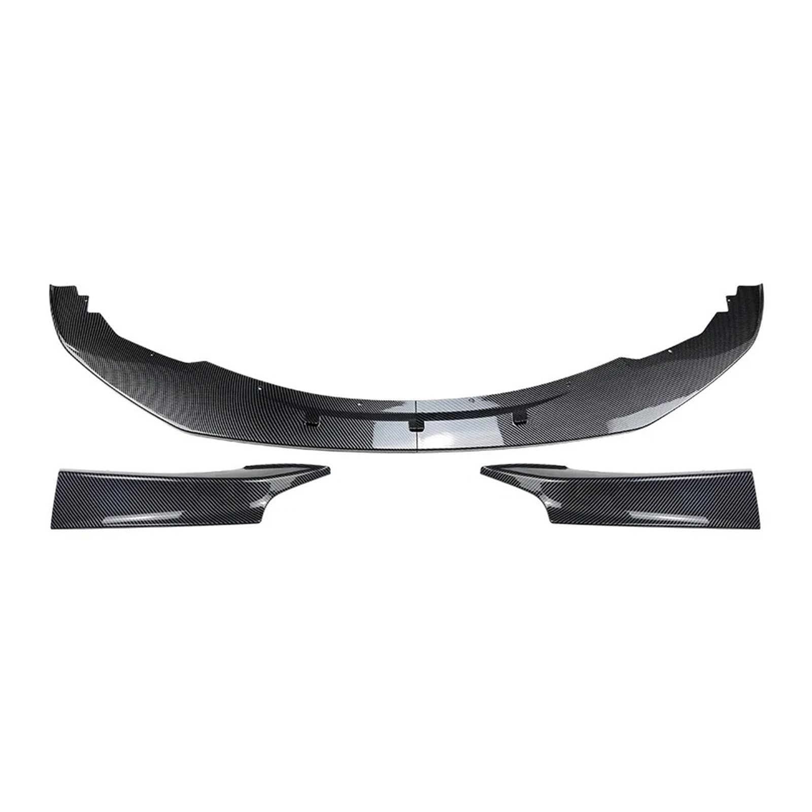 Auto-Frontspoiler Front Spoiler Lippe Für 1 Serie F20 F21 Für M-Sport Stil 2012 2013 2014 Canard Abdeckung Trim Splitter Front Stoßstange Lip Spoiler Glanz Schwarz Carbon Faser(1 Set Carbon Look) von SPUFKGE