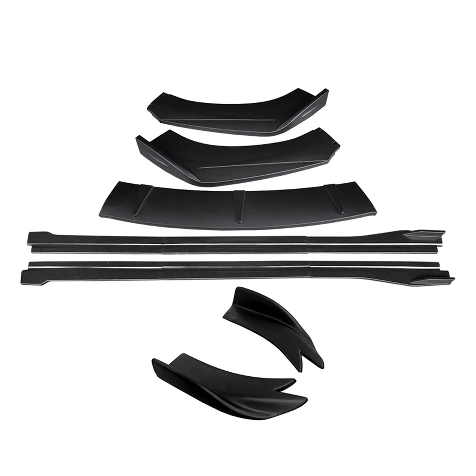 Auto-Frontspoiler Front Spoiler Lippe Für A1 2011 12 13 14 15 16 17 2018 2019 Auto Front Stoßstange Splitter Lip Body Kit Spoiler Seite Röcke Extensions Hinten Wrap Winkel Shark Fins ABS(Matt-schwarz) von SPUFKGE