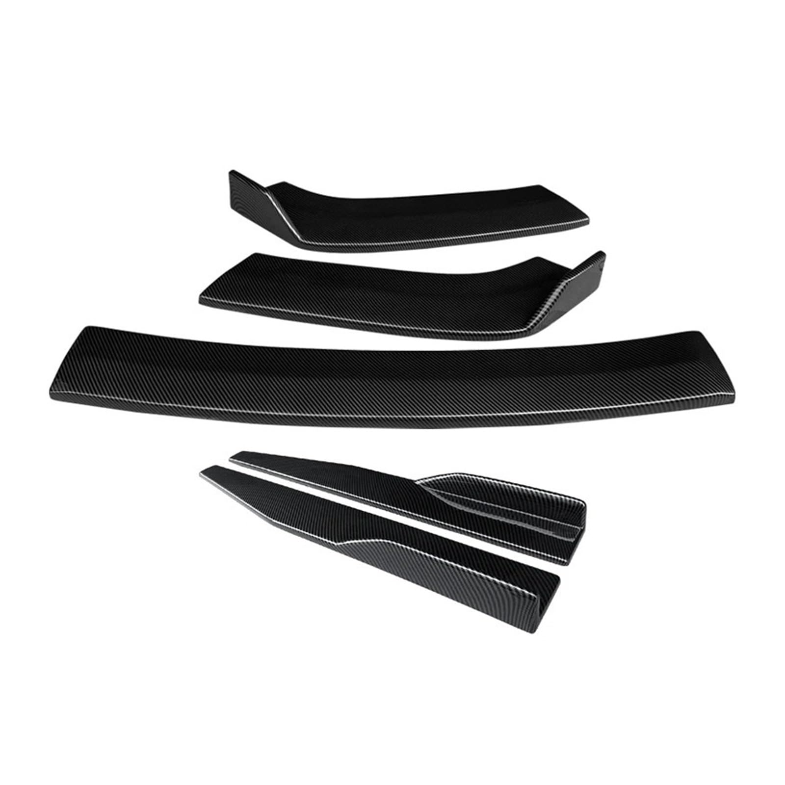 Auto-Frontspoiler Front Spoiler Lippe Für Für X1 F48 2016 2017 2018 2019 Auto Front Stoßstange Splitter Lip Spoiler Seite Rock Rocker Splitter Winglet Flügel Diffusor Zubehör(Carbon Fiber Look A) von SPUFKGE