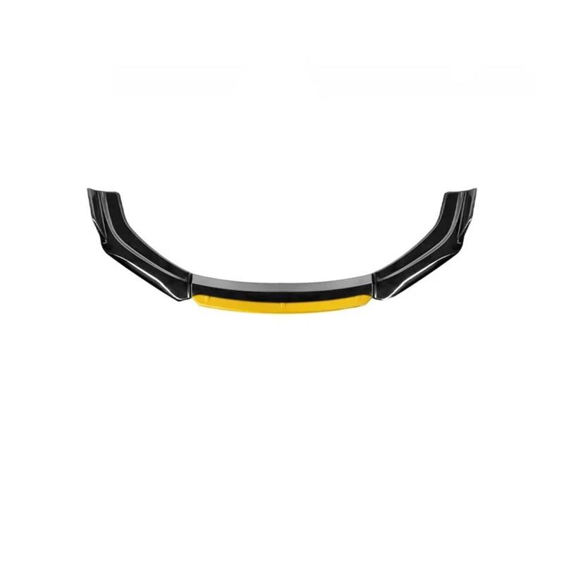 Auto-Frontspoiler Front Spoiler Lippe Helle Schwarze Auto-Frontlippe Stoßstange Spoiler Diffusor Karosseriemodifikation Kollisions- Und Kratzfestigkeit Externes Zubehör(Black Yellow Head) von SPUFKGE