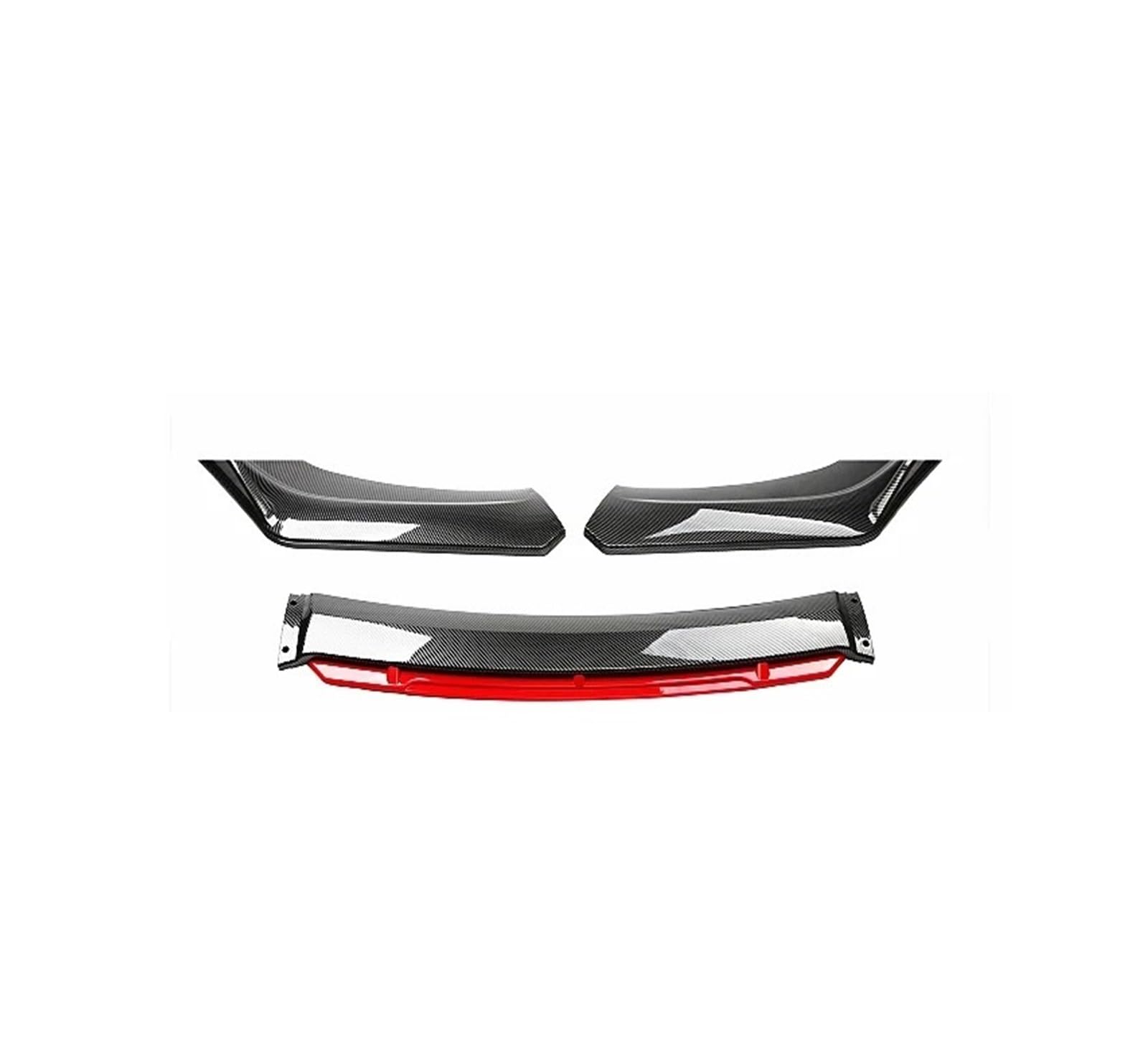 Auto-Frontspoiler Front Spoiler Lippe Universal Für A3 Für A4 Für A6 Q3 S3 S4 S6 B6 B7 B8 B8.5 Zubehör Limousine Frontschürze Lippe Kinn Spoiler Splitter Diffusor Bodykit(Carbon Red) von SPUFKGE