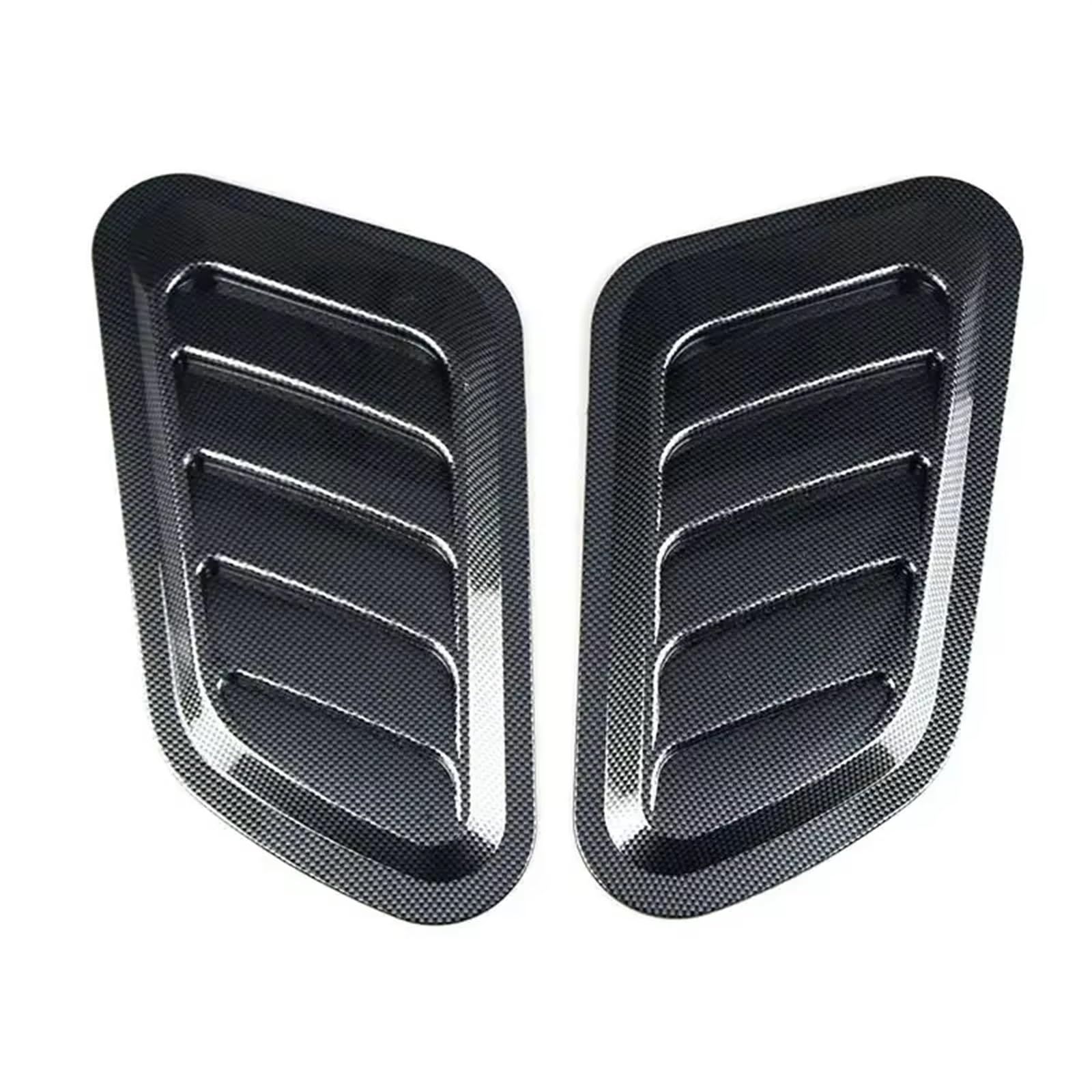 Auto Lufteinlass Ansaugschlauch 2 Stück Auto Universal Vent Seite Vent Haube Luftauslass Dekorative Vents Carbon Faser Falsche Vent Haube Fahrzeug Aufkleber Auto Dekorative Auto Ansaugrohr(1pair Carbo von SPUFKGE