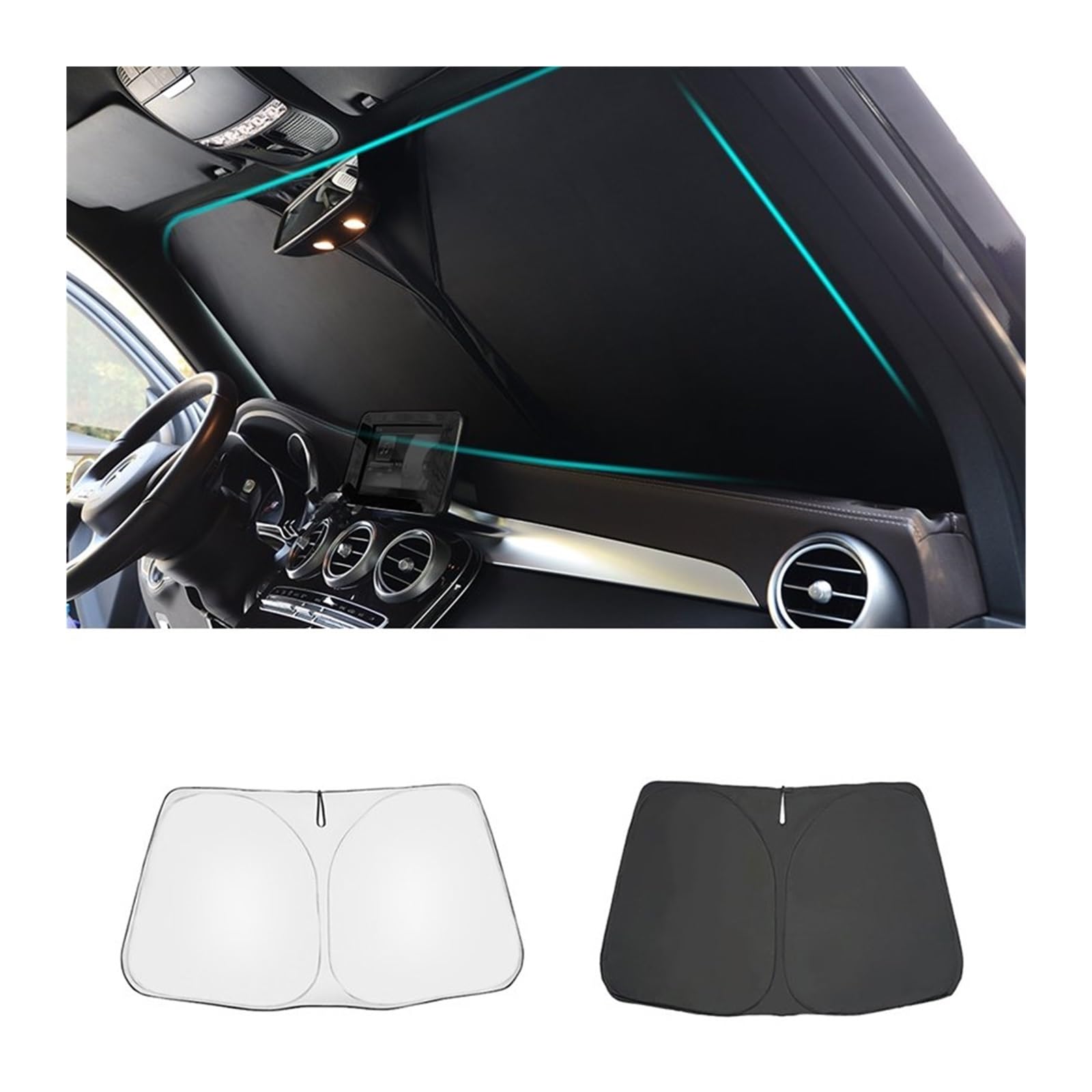 Autofenster Für 3er-Serie Für Touring Für E91 Für Kombi 2005–2011 Auto-Sonnenschutz Frontscheibe Vorhang Rückseite Babyfenster Sonnenschutz Schiebedach Sonnenschirm(Front Windshield) von SPUFKGE